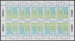 !a! GERMANY 2020 Mi. 3561 MNH SHEET(10) (stamps Inverted) - Environment Protection - 2011-2020