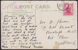 NZ 1d UNIVERSAL LOCAL POSTCARD HANDSTAMPED & ENDORSED "NR" - Lettres & Documents