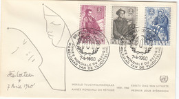 Belgium 1960 World Refugees Year. Illustration By Jean Cocteau. FDC. - 1951-1960