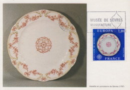 Carte  Maximum  Flamme  1er  Jour  FRANCE    EUROPA   Porcelaine  De  SEVRES  1976 - 1976