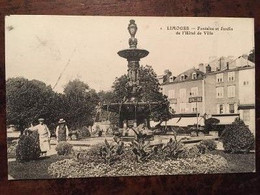 Cpa De 1916, Limoges, Fontaine Et Jardin De L'Hôtel De Ville, Animée, Enseigne, Jardiniers, éd Harart (87 Haute Vienne) - Limoges