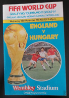 1981 ENGLAND V HUNGARY OFFICIAL MATCH PROGRAMME 18/11/1981 WORLD CUP QUALIFIER, FOOTBALL - Libros