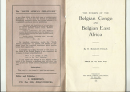 The Stamps Of The Belgian COngo And Belgian East Africa By H.Mallet-Veale, The South African Philatelist Johannesburg, 1 - Kolonien Und Auslandsämter