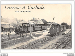 CPA 29 Carhaix J'arrive La Gare Et Le Train Tramway Ligne De Carhaix Morlaix - Carhaix-Plouguer