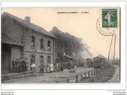 CPA 62 Avesnes Le Comte La Gare Et Le Train Tramway Ligne De Lens Frevent - Avesnes Le Comte