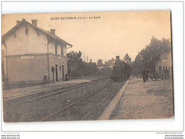 CPA 18 St Saint Saturnin La Gare Et Le Train - Saint-Saturnin