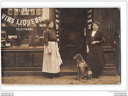 CPA Carte Photo à Situer Devanture De Café Vins Maison Jeanno - Sonstige & Ohne Zuordnung