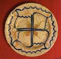 MUY ANTIGUO PLATO DE CERÁMICA DE TALAVERA LAÑADO - Talavera/Toledo (ESP)