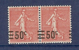 N° 224 EN PAIRE AVEC SURCHARGE A CHEVAL ** - Unused Stamps