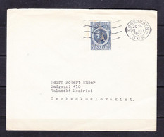 SK 21-54 LETTER FROM DENMARK TO CZECHOSLOVAKIA. 22.11.1946. - Covers & Documents