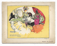 N°1) MENU ILLUSTRATION DE GEORGES VILLA 1923, CAFE DE PARIS ( ARMENONVILLE, PRE CATELAN, FOUQUET'S ), ART DECO - Menus