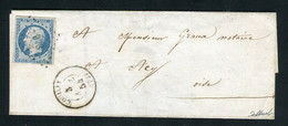 Rare Lettre De Couilly Pour Acy ( 1854 ) Avec Un N° 10 Présidence - 1852 Louis-Napoleon