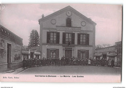 CPA 91 Verrieres Le Buisson La Mairie Les Ecoles - Verrieres Le Buisson