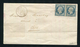 Rare Lettre En Double Port De Pertuis Pour Apt ( 1853 ) Avec Deux N° 10 Présidence - 1852 Louis-Napoleon