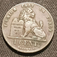 BELGIQUE - BELGIUM - 1 CENTIME 1912 - Légende FR - Albert Ier - KM 76 - 1 Centime