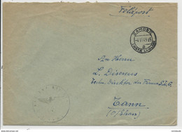 1943 - GG (POLOGNE) - ENVELOPPE FELDPOST De ZAMOSC (LUBLIN) => THANN - Gouvernement Général