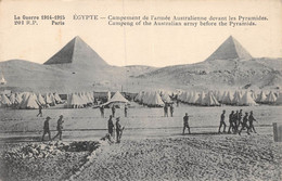 A-20-3925 : CAMPEMENT DE L'ARMEE AUSTRALIENNE DEVANT LES PYRAMIDES - Piramiden