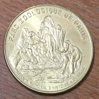 75012 PARIS PARC ZOOLOGIQUE MDP 1999 MÉDAILLE SOUVENIR MONNAIE DE PARIS JETON TOURISTIQUE MEDALS COINS TOKENS - Ohne Datum