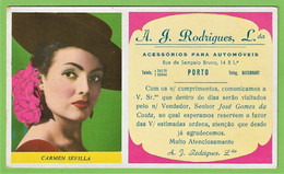 Porto - Mata-Borrão A. J. Rodrigues Carmen Sevilla Blotter Buvard  Actress Cinema Theatre España Portugal - Cinéma & Theatre