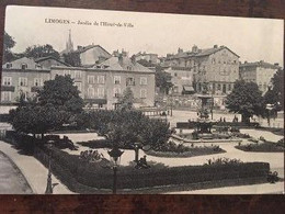 Cpa De 1916, Limoges, Jardin De L'Hôtel De Ville, éd M. T. I. L., écrite (87 - Limoges) - Limoges