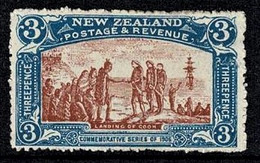 New Zealand 1906 Christchurch Exhibition 3d Brown & Blue MH - Unused Stamps