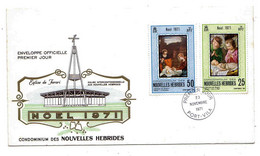 Nouvelles Hebrides. FDC. Enveloppe 1er Jour Port Vila Noel 1971. - FDC