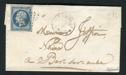 Rare Lettre De Clairvaux Sur Aube Pour Bar Sur Aube ( 1853 ) Avec Un N° 10 - 25 Centimes Présidence - 1852 Louis-Napoleon