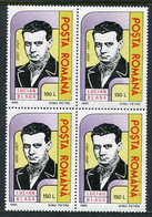 ROMANIA 1995 Lucian Blaga Block Of 4 MNH / **.  Michel 5086 - Neufs