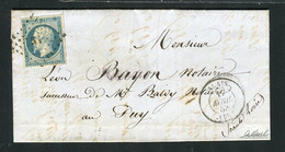 Rare Lettre D'Alais Pour Le Puy ( 1853 ) Avec Un N° 10 - 25 Centimes Présidence - 1852 Louis-Napoleon