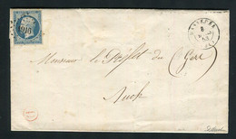 Rare Lettre De Masseube Pour Auch ( 1853 ) Avec Un N° 10 - 1852 Louis-Napoleon