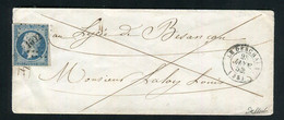 Rare Lettre Du Deschaux Pour Besançon ( Jura 1853 ) Avec Un N° 10 - 1852 Louis-Napoleon