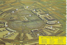 Post Card -JFK John F Kennedy International Airport Aerial View 1967 Airline Terminals - Aéroports