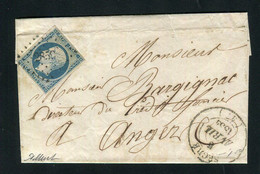 Rare Lettre De Ségré Pour Angers ( 1854 ) Avec Un N° 10 - 1852 Louis-Napoleon