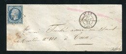 Rare Lettre De St Lo Pour Caen ( 1853 ) Avec Un N° 10 - 1852 Louis-Napoleon