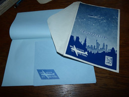 Ensemble Pour Courrier Papier à Lettre Et Enveloppe Avion Constellation Par Avion By Air Mail No Sabena No Air France - Stationery