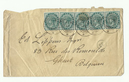 ½a. Green (x5) Obl. Dc TRICHINOPOLY (on The Back Nice Ill. TAJ MAHAL D. Mc. DONALD CIGAR WORKS) On Cover From 21.04 1900 - 1882-1901 Impero