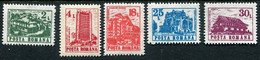 ROMANIA  1991 Definitive: Hotels And Hostels MNH / **.  Michel 4702-06 - Unused Stamps