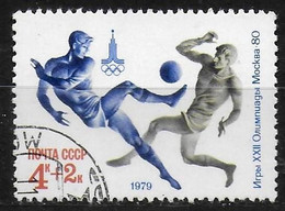 URSS     N° 4604   Oblitere  Jo  1980  Football  Soccer  Fussball - Usati