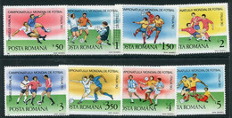 ROMANIA 1990 World Football Cup MNH/**.  Michel 4594-601 - Unused Stamps