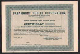 Paramount Publix Corporation - Specimen - Hollywood History - Film En Theater