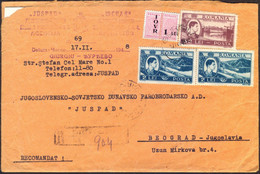 ROMANIA - RECOM. GIURGIU To BELGRAD + Revenue IOVR - SHIPS COMPANY - 17. II 1948. - Covers & Documents