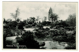 Ref 1404 - 2 X Early Postcards - Memorial Park Rockery & Gardens - Coventry Warwickshire - Coventry