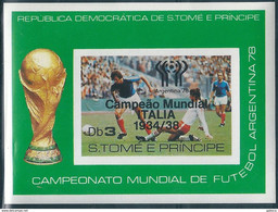 B1798 Sao Tome & Principe Sport Football Soccer World Cup 1938 Champion S/S Imperf MNH - 1938 – France