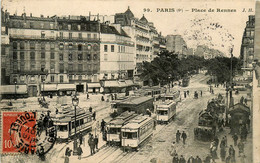 Paris * 6ème * Place De Rennes * Tramway Tram Diligence Omnibus - Arrondissement: 06