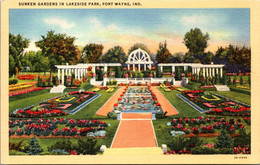 Indiana Fort Wayne Sunken Gardens In Lakeside Park Curteich - Fort Wayne