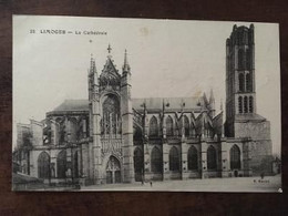 Cpa , 87 - LIMOGES. - La Cathédrale. édition Harari, écrite En 1910 Ou 1916 - Limoges