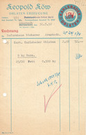 Arnstadt Thüringen DDR 1952 Deko Farbige Rechnung " Leopold Löw Karlsbader Oblatenerzeugung " - Lebensmittel