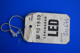 СССР AIR FRANCE LENINGRAD Транспортная багажная бирка коммерческой авиац☛Transport Aviation Commerciale Étiquette Bagage - Baggage Labels & Tags