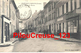 23 Creuse - BENEVENT L'ABBAYE - " Route De Marsac - Animation - Automobiles - Hôtel Margot " - RARE - Benevent L'Abbaye