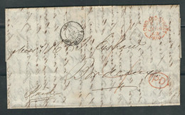 GRANDE BRETAGNE 1863 Marque Postale Taxée Londres Pour Bordeaux - ...-1840 Prephilately